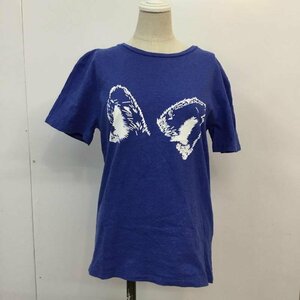 KITSUNE inscription less fox T-shirt short sleeves T Shirt blue / blue / 10050389