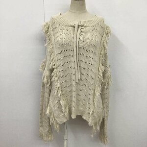 Ungrid FREE アングリッド ニット、セーター 長袖 112012610101 フリンジデザインルーズニット Knit Sweater 10077013