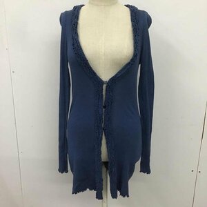 BURBERRY BLUE LABEL 38 バーバリー・ブルーレーベル カーディガン 長袖 E1N18-170-25 Vネック Cardigan 青 / ブルー / 10082078