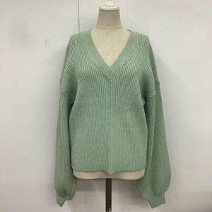 EMODA FREE エモダ ニット、セーター 長袖 041762631701 V NECK PUFF KNIT Knit Sweater 薄緑 / ライトグリーン / 10082792