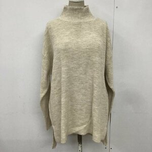 CROCODILE M クロコダイル ニット、セーター 長袖 サイドスリット ハイネック Knit Sweater ベージュ / ベージュ / 10083640