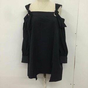 MURUA FREE ムルーア シャツ、ブラウス 長袖 011830402401 ハトメオフショルブラウス Shirt Blouse 紺 / ネイビー / 10082468