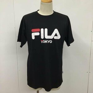 FILA L フィラ Tシャツ 半袖 FM5165 再帰反射 吸水速乾 タグ付き T Shirt 黒 / ブラック / 10072054