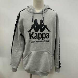 Kappa XL カッパ パーカー 長袖 フーディー ロゴ アームロゴ Hooded Sweatshirt Hoodie 灰 / グレー / 10029428