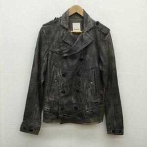 DIESEL S ディーゼル ジャケット、上着 レザージャケット 羊革　レザージャケット Jacket 灰 / グレー / 10046817