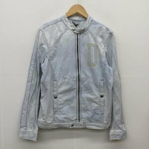 DIESEL M ディーゼル ジャケット、上着 ジャケット、ブレザー Jacket 白 / ホワイト / X 水色 / ライトブルー / 10037019