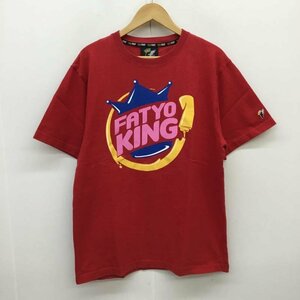 FAT XL エフエイティー Tシャツ 半袖 バーガーキングオマージュロゴTシャツ T Shirt 赤 / レッド / 10059300