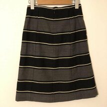 INED 7 イネド スカート ひざ丈スカート Skirt Medium Skirt 白 / ホワイト / X 黒 / ブラック / X 灰 / グレー / 10005530_画像2