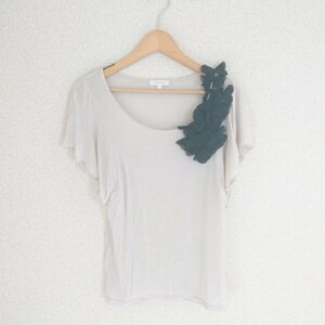 fredy emue 38 フレディ エミュ Tシャツ 半袖 T Shirt ベージュ / ベージュ / X 黒 / ブラック / 10002201