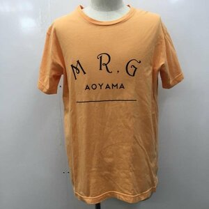 MR.GENTLEMAN L ミスタージェントルマン Tシャツ 半袖 無地 ロゴ T Shirt 橙 / オレンジ / X 黒 / ブラック / 10022820