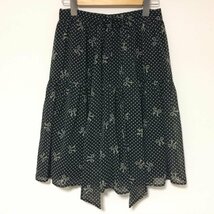 DO!FAMILY M ドゥファミリー スカート ひざ丈スカート リボン柄 Skirt Medium Skirt 黒 / ブラック / X 白 / ホワイト / 10035456_画像3