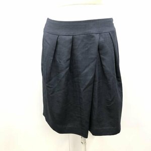 crolla 38 クローラ スカート ひざ丈スカート タックスカート 無地 Skirt Medium Skirt 紺 / ネイビー / 10030680