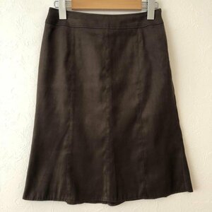 ELLE 36 エル スカート ひざ丈スカート バックタックデザインスカート Skirt Medium Skirt 茶 / ブラウン / 10034810