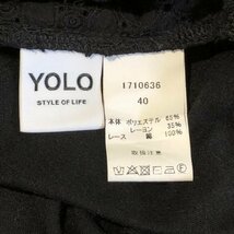 YOLO 40 ヨーロ シャツ、ブラウス 半袖 Shirt Blouse 黒 / ブラック / 10005692_画像4