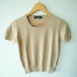 QUEENS COURT 2 クイーンズコート ニット、セーター 半袖 Knit Sweater ベージュ / ベージュ / 10001824