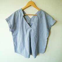 ViS FREE ビス シャツ、ブラウス 半袖 Shirt Blouse 青 / ブルー / X 白 / ホワイト / 10002747_画像1