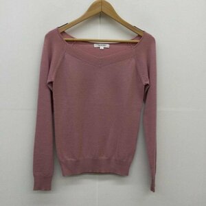 MICHEL KLEIN 38 ミッシェル・クラン ニット、セーター 長袖 Knit Sweater 桃 / ピンク / 10048279