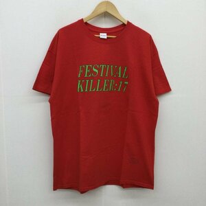 TANG TANG XL タンタン Tシャツ 半袖 × エレキコミック　やついいちろう　Live Tee T Shirt 赤 / レッド / 10046665