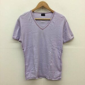 R.J.B 表記無し アールジェイビー Tシャツ 半袖 VネックTシャツ T Shirt 紫 / パープル / 10049018