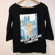 MARY QUANT LONDON M マリークヮントロンドン カットソー 七分袖 Cut and Sewn 黒 / ブラック / X 白 / ホワイト / 10008084_画像1