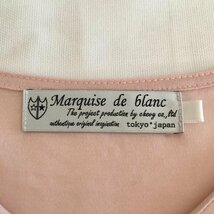 Marquise de blanc 40 マルキスデブラン カットソー 長袖 Cut and Sewn 桃 / ピンク / 10007751_画像3