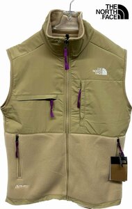 訳あり未使用US正規 ノースフェイス デナリ ベスト(M)KHAKI STONE フリース刺繍ロゴTHE NORTH FACE DENALI VEST POLARTEC 日本未発売/pa180