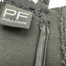 A918●美品●PAOLA FRANI パオラフラーニ ●刺繍レース　ノースリーブ　ワンピース●黒　ブラック　秋冬　レディース　ワンピース_画像7