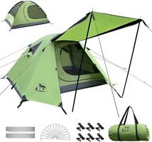 ツーリングドーム キャンプテント 2人用 前室あり 雨に強い 耐水圧3000mm UVカット 日除け_画像1