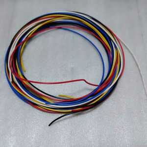 耐熱電線　UL1007 AWG24(0.2sq) 5色　各1m (合計5m) カラー：赤、白、黒、黄、青　〒94