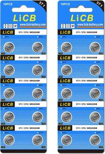 LiCB 20個 SR920SW ボタン電池 時計用【SR920sw、371 、LR920、AG6、370相当品】