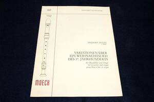 Moeckmek import recorder musical score 665[Frederic Dulin:Variationen ber ein Weihnachtslied.des 17.Jahrhunderts]Zeitschrift fr Spielmusik