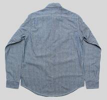 YSL68東洋XL長袖 ストライプ ワークシャツ 防縮加工 綿100%左綾織 USA製SUGAR CANEシュガーケーン_画像2