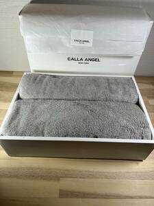 【一円スタート】Calla Angel New York バスタオル 約60×120cm グレー 2枚セット 極上 高級綿 エジプト綿100%「1円」URA01_1169