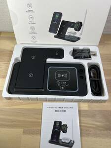 【一円スタート】2023 ワイヤレス充電器 Qi認証 4 in 1急速充電15W/10W/7.5W iPhone 14 / 14 Plus/14 Pro「1円」URA01_1214