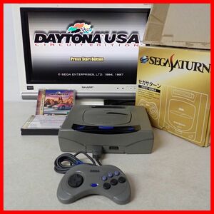 動作品 SS セガサターン 本体 HST-3200 + デイトナUSAサーキットエディション 等 ソフト2本 まとめてセット SEGA SATURN 箱付【20