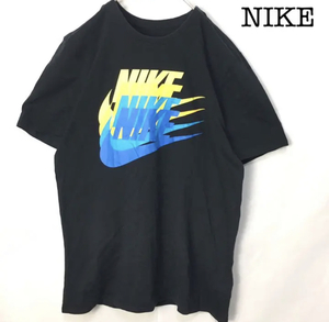 再入荷★ NIKE 半袖Tシャツ 人気のロゴデザイン ブラック Lサイズ メンズ ナイキ 黒 ( E-01 1096 )