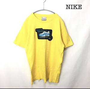 希少★ NIKE 半袖Tシャツ エアマックス 90s イエロー Lサイズ メンズ ナイキ 銀タグ ( E-01 1097 )