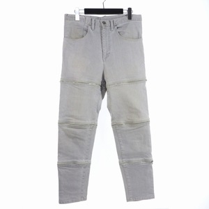 フーワット whowhat Zip Change Denim ジップチェンジデニム テーパード デニム ジーンズ M グレー系 メンズ