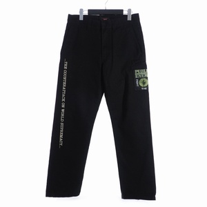 シュプリーム SUPREME アンダーカバー Undercover 18SS Public Enemy Pants パブリックエネミー パッチ ワークパンツ 30 黒 ブラック