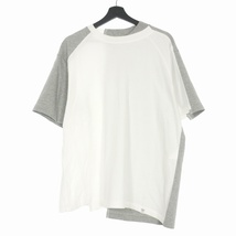 カラー kolor ビーコン BEACON 20AW ドッキング Tシャツ カットソー 半袖 3 ホワイト 白 グレー 灰 20WBM-T03232 メンズ_画像1