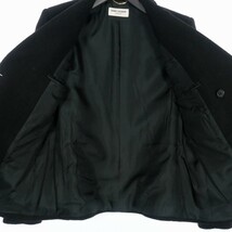 サンローラン パリ SAINT LAURENT PARIS 14AW エディ期 ダブル ウール ジャケット ショート丈 銀ボタン 38 黒 ブラック レディース_画像6