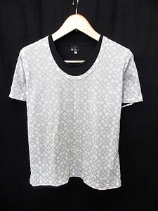 タケオキクチ ミクスパイス TK MIXPICE Tシャツ カットソー 重ね着 半袖 総柄 グレー 灰 カーキ ブラック 黒 3 メンズ