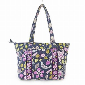 ヴェラブラッドリー Vera Bradley キルティング トートバッグ ショルダーバッグ 花柄 ネイビー 紺 1005 レディース