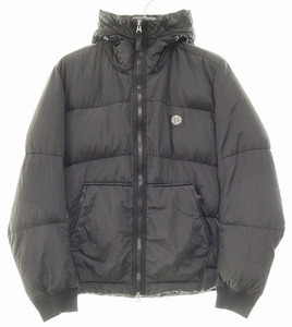 ストーンアイランド STONE ISLAND NYLON METAL DOWN JACKET L 711540532 胸ロゴ ナイロンメタル ダウン ジャケット 黒 【ブランド古着ベク