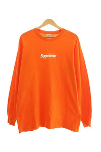 シュプリーム SUPREME 20AW Box Logo L/S Tee ボックス ロゴ ロングスリーブ 長袖 Tシャツ ロンT M オレンジ ブランド古着ベクトル ☆AA★