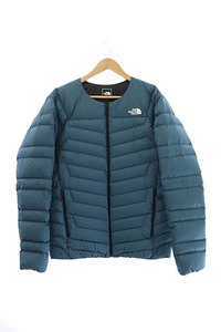 ザノースフェイス THE NORTH FACE THUNDER ROUNDNECK JACKET サンダー ラウンドネック ライト ダウン ジャケット NY32013 L 青 ブルー 2310