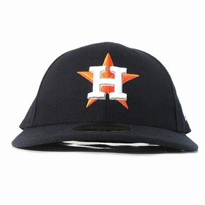 ニューエラ NEW ERA 美品 LP 59FIFTY 5950 MLB ヒューストンアストロズ ベースボールキャップ 帽子 紺 ネイビー 7 3/8 58.7cm メンズ