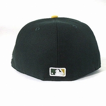 ニューエラ NEW ERA 59FIFTY 5950 MLB オークランドアスレチックス ベースボールキャップ 帽子 バイカラー 緑 黄 7 1/8 56.8cm メンズ_画像4