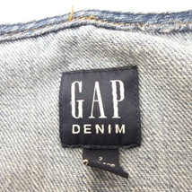 ギャップ GAP DENIM デニムワンピース ジャンスカ ミニ 青 2 *A660 レディース_画像3