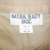 ナチュラルビューティーベーシック NATURAL BEAUTY BASIC タイトスカート ひざ丈 サイドスリット 無地 L ベージュ /FF49 レディース_画像5